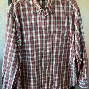 Alexander Julian Red and Green Plaid Button-Down Shirt